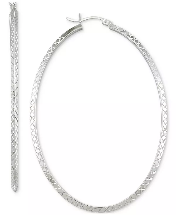 Крупные овальные серьги-кольца из 14-каратного золота с вермелем (также из стерлингового серебра) Macy'S, silver
Крупные овальные серьги-кольца из 14-каратного золота с вермелем (также из стерлингового серебра) Macy'S, silver