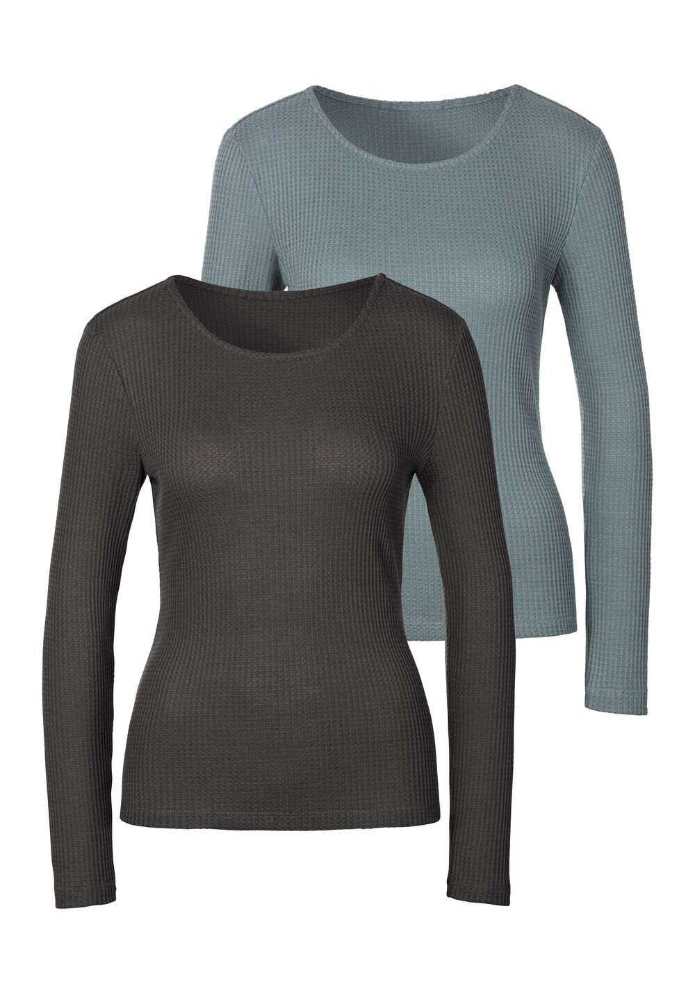 Рубашка Lascana, антрацит/мятный 
Рубашка Lascana, антрацит/мятный