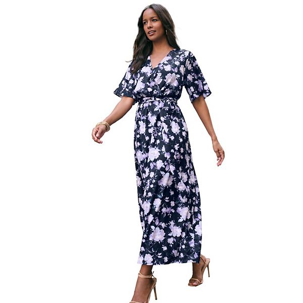 Женское платье макси с запахом из креп-жоржета plus size Roaman'S, Navy Watercolor Bloom
Женское платье макси с запахом из креп-жоржета plus size Roaman'S, Navy Watercolor Bloom
