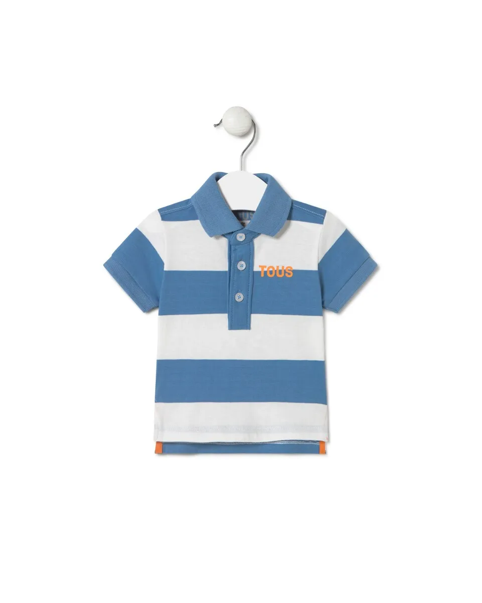 Детский хлопковый поло для мальчика с широкими полосками Tous, синий
Детский хлопковый поло для мальчика с широкими полосками Tous, синий