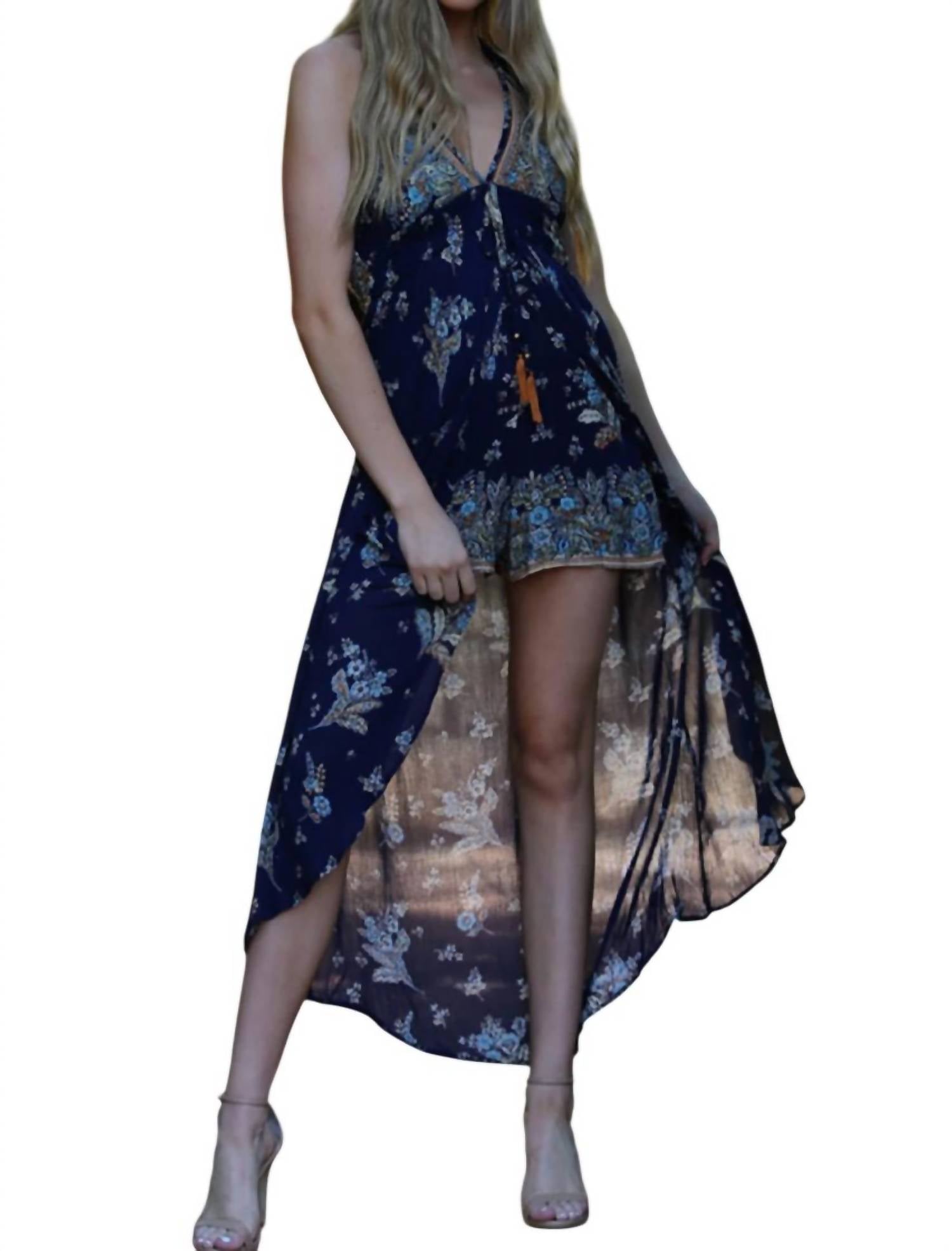 Комбинезон макси на бретельках-халтер синего цвета Angie
Комбинезон макси на бретельках-халтер синего цвета Angie