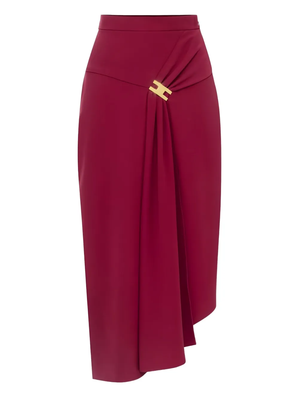 Миди-юбка с драпировкой и украшением-логотипом Elisabetta Franchi, красный
Миди-юбка с драпировкой и украшением-логотипом Elisabetta Franchi, красный