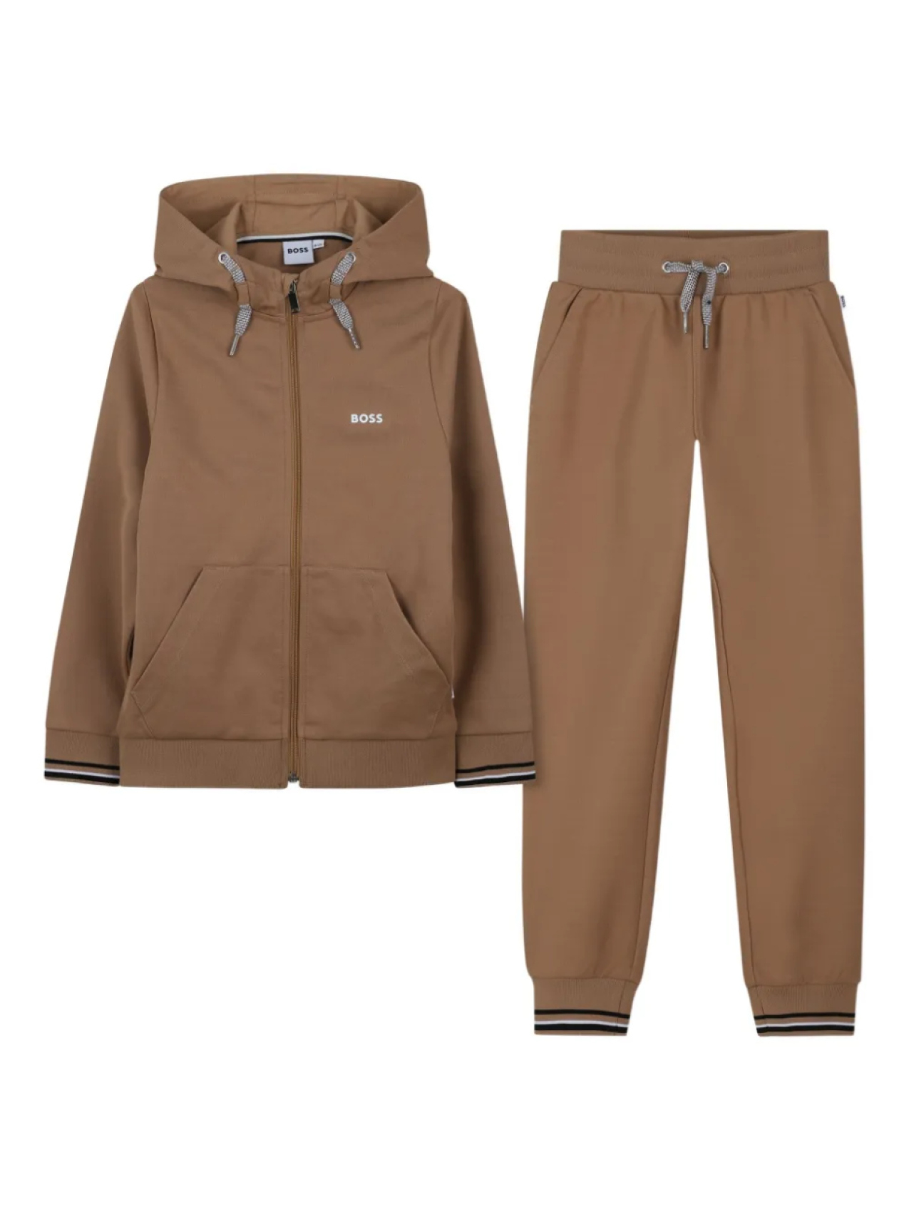 BOSS Kidswear спортивный костюм на молнии с капюшоном, коричневый
BOSS Kidswear спортивный костюм на молнии с капюшоном, коричневый