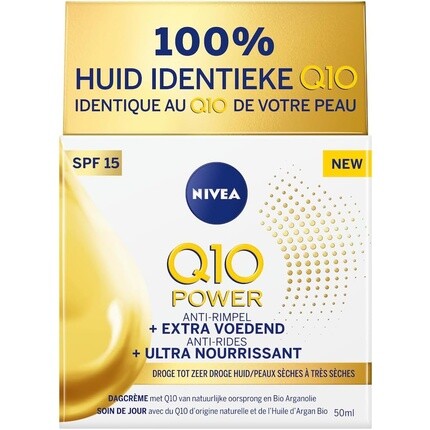Q10 Power Экстрапитательный дневной крем против морщин Spf15, 50 мл, Nivea
Q10 Power Экстрапитательный дневной крем против морщин Spf15, 50 мл, Nivea