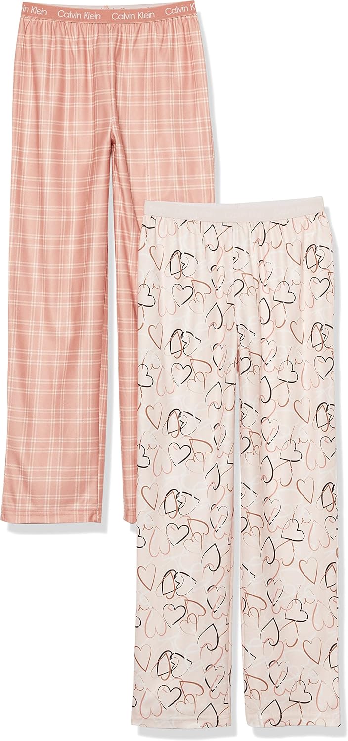 Пижамные брюки Calvin Klein Girls из супермягкого микрофлиса с начесом, Pink Heart / Plaid
Пижамные брюки Calvin Klein Girls из супермягкого микрофлиса с начесом, Pink Heart / Plaid