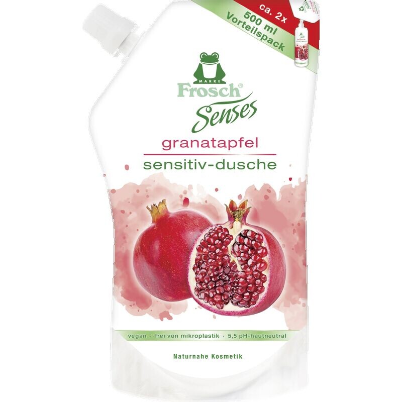 Сумка для душа Senses Pomegranate Sensitive Frosch, 500 ml
Сумка для душа Senses Pomegranate Sensitive Frosch, 500 ml