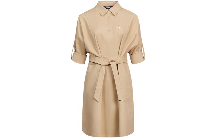 Платье с короткими рукавами женское бежевое Evisu
Платье с короткими рукавами женское бежевое Evisu