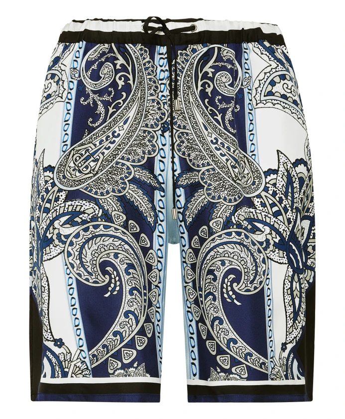 Шелковые шорты, шарф с узором пейсли Philipp Plein, синий
Шелковые шорты, шарф с узором пейсли Philipp Plein, синий