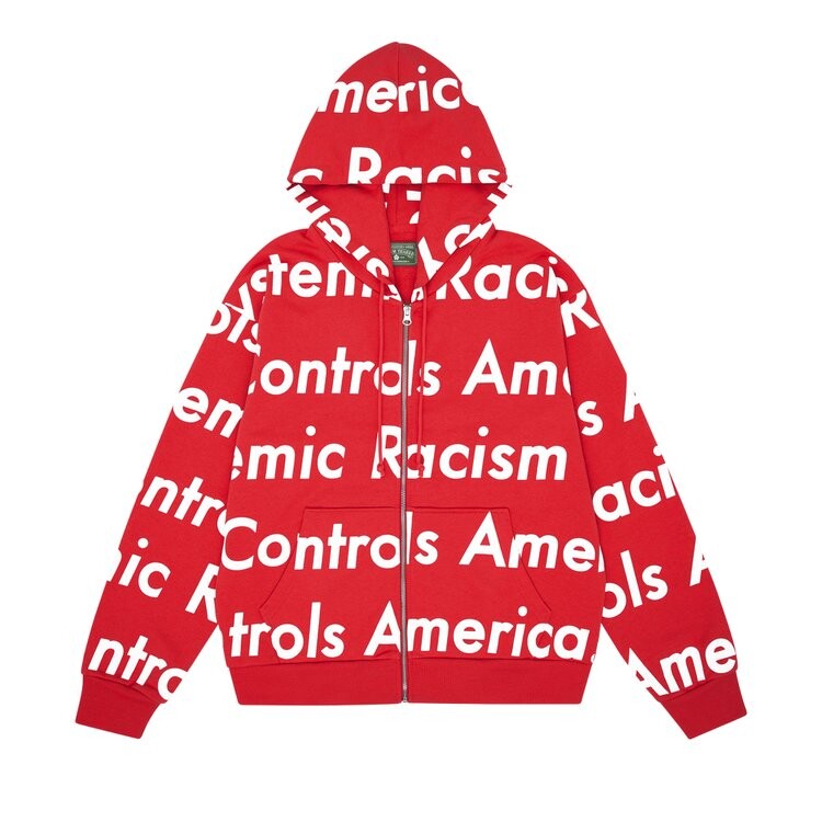 Худи Denim Tears x Arthur Jafa Systemic Racism Controls America Zip Up Hoodie, красный
Худи Denim Tears x Arthur Jafa Systemic Racism Controls America Zip Up Hoodie, красный