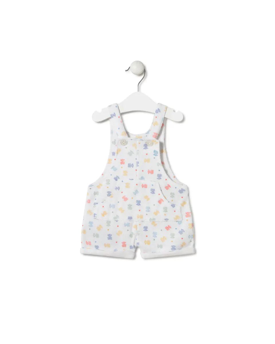 Детский комбинезон на бретелях с разноцветным принтом в виде медведя Tous, белый
Детский комбинезон на бретелях с разноцветным принтом в виде медведя Tous, белый