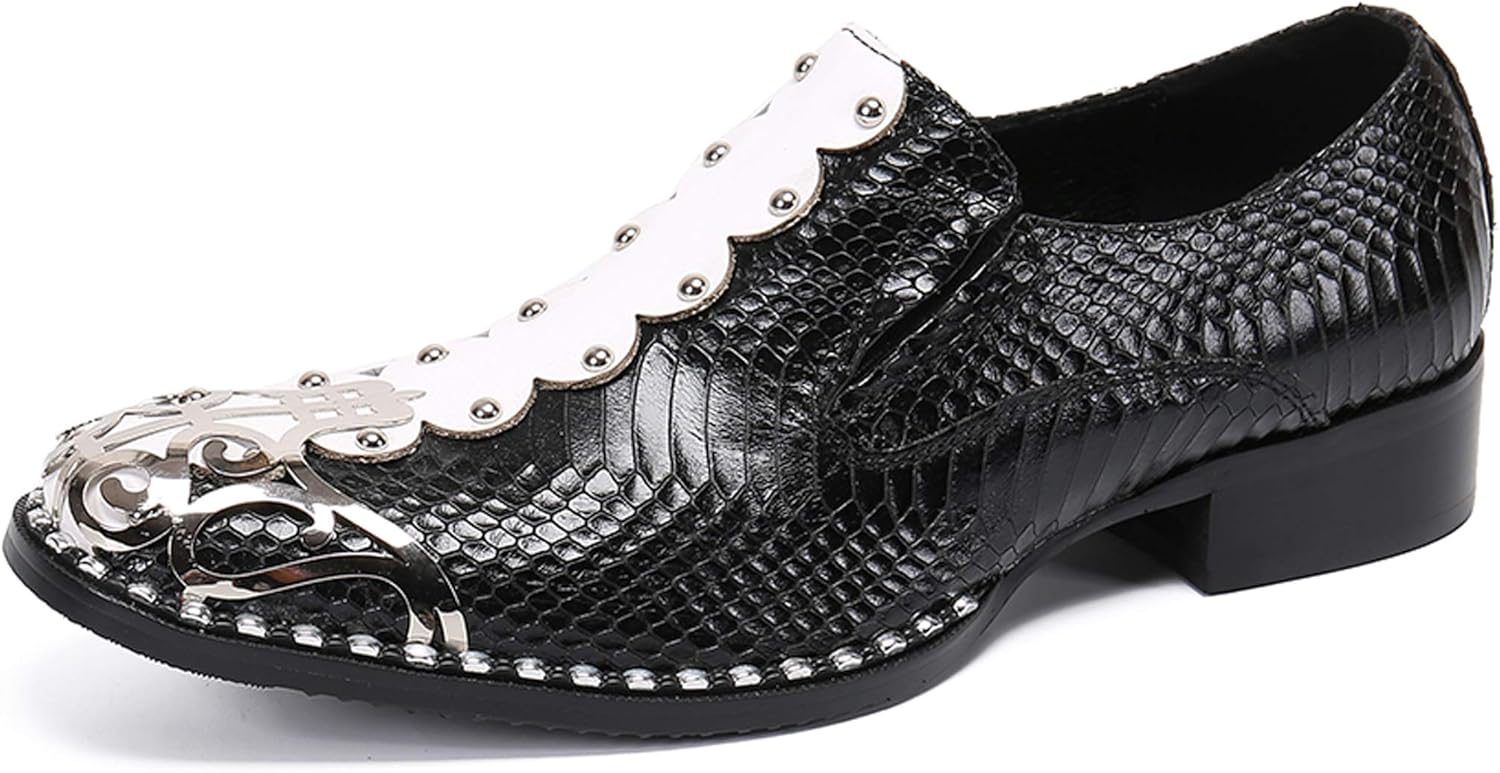 Мужские лоферы Santimon с круглым носком из лакированной кожи, модные, с металлическим наконечником, вестерн стиль, черно-белый
Мужские лоферы Santimon с круглым носком из лакированной кожи, модные, с металлическим наконечником, вестерн стиль, черно-белый