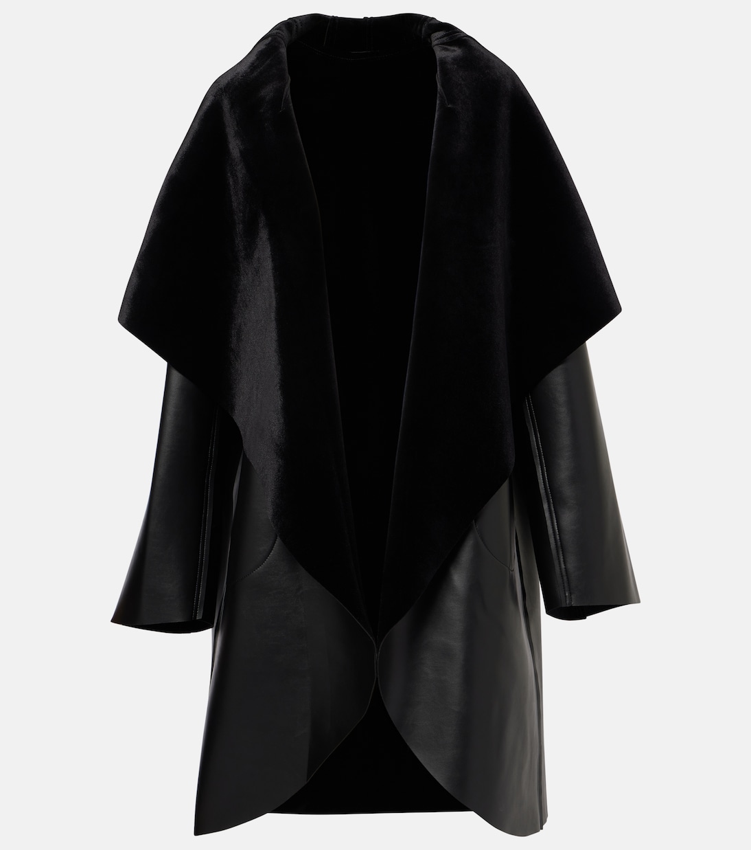 Двустороннее пальто из искусственной кожи Norma Kamali, черный
Двустороннее пальто из искусственной кожи Norma Kamali, черный