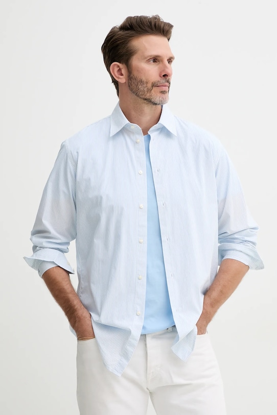 Хлопковая рубашка United Colors Of Benetton, синий 
Хлопковая рубашка United Colors Of Benetton, синий