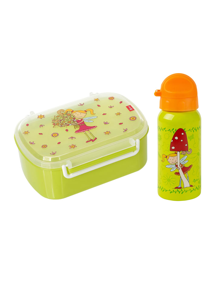 Sigikid Набор для детского сада: флорентийская бутылка для воды и ланч-бокс зеленого цвета с цветами
Sigikid Набор для детского сада: флорентийская бутылка для воды и ланч-бокс зеленого цвета с цветами