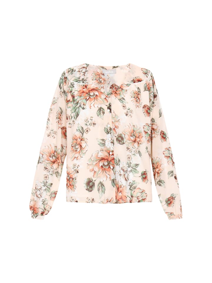 Женская блузка кремового цвета, разноцветная Usha
Женская блузка кремового цвета, разноцветная Usha