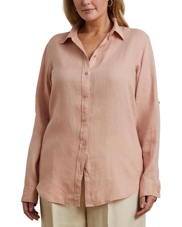 Рубашка Lauren Ralph Lauren Plus Size Relaxed Fit Linen Roll Tab–Sleeve Shirt, цвет Sunrise Blush
Рубашка Lauren Ralph Lauren Plus Size Relaxed Fit Linen Roll Tab–Sleeve Shirt, цвет Sunrise Blush