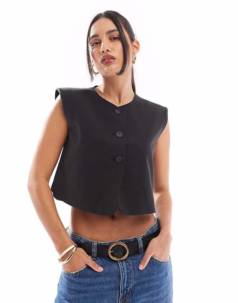 Жилет свободного кроя с высоким воротом ASOS DESIGN черного цвета
Жилет свободного кроя с высоким воротом ASOS DESIGN черного цвета