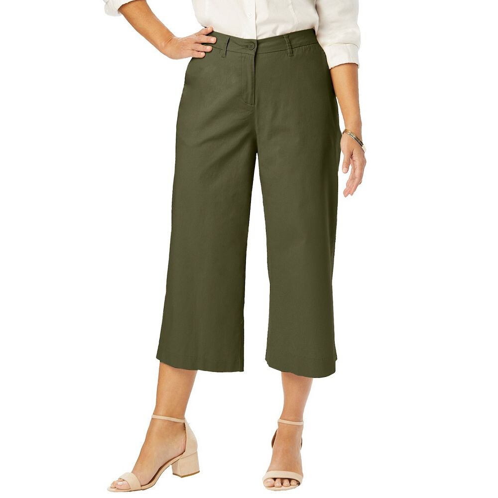 Jessica London Женские укороченные чиносы из эластичного хлопка больших размеров с широкими штанинами, цвет Dark Olive Green
Jessica London Женские укороченные чиносы из эластичного хлопка больших размеров с широкими штанинами, цвет Dark Olive Green