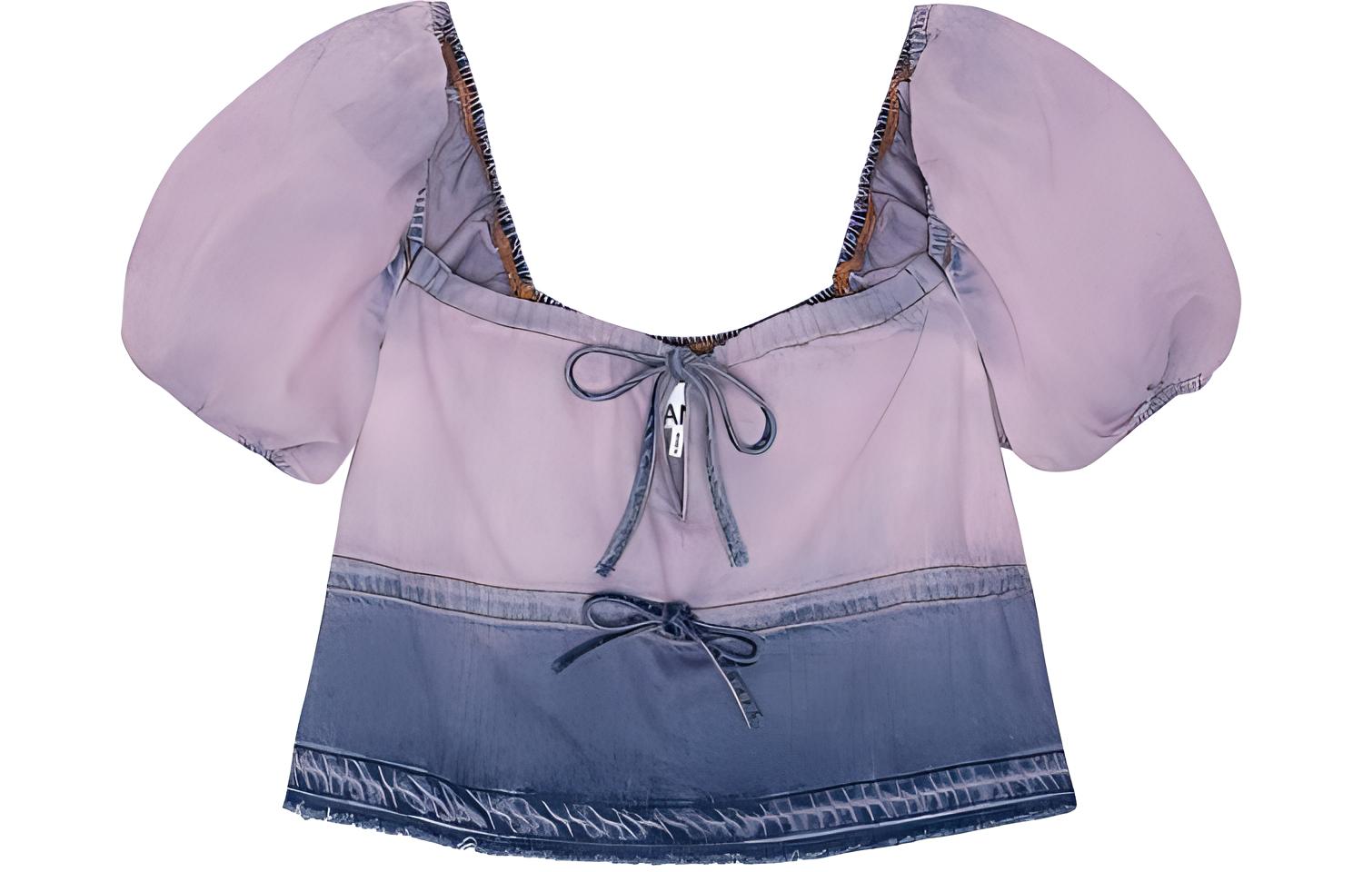 Блуза из футуристичного денима GANNI, отбеленная
Блуза из футуристичного денима GANNI, отбеленная