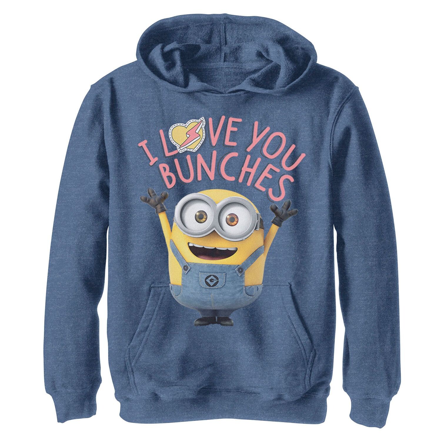 Толстовка с капюшоном «Гадкий я» Миньоны «Я люблю тебя пучки» для мальчиков 8–20 лет Licensed Character 
Толстовка с капюшоном «Гадкий я» Миньоны «Я люблю тебя пучки» для мальчиков 8–20 лет Licensed Character