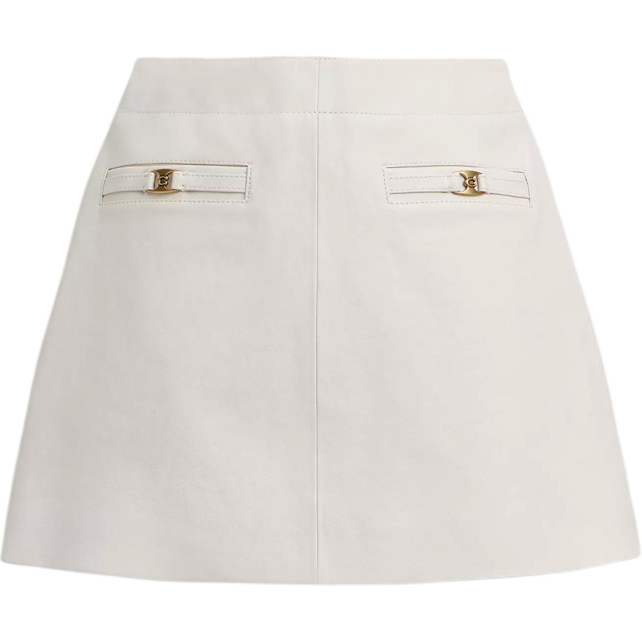COACH Кожаная короткая юбка Heritage для женщин белая
COACH Кожаная короткая юбка Heritage для женщин белая