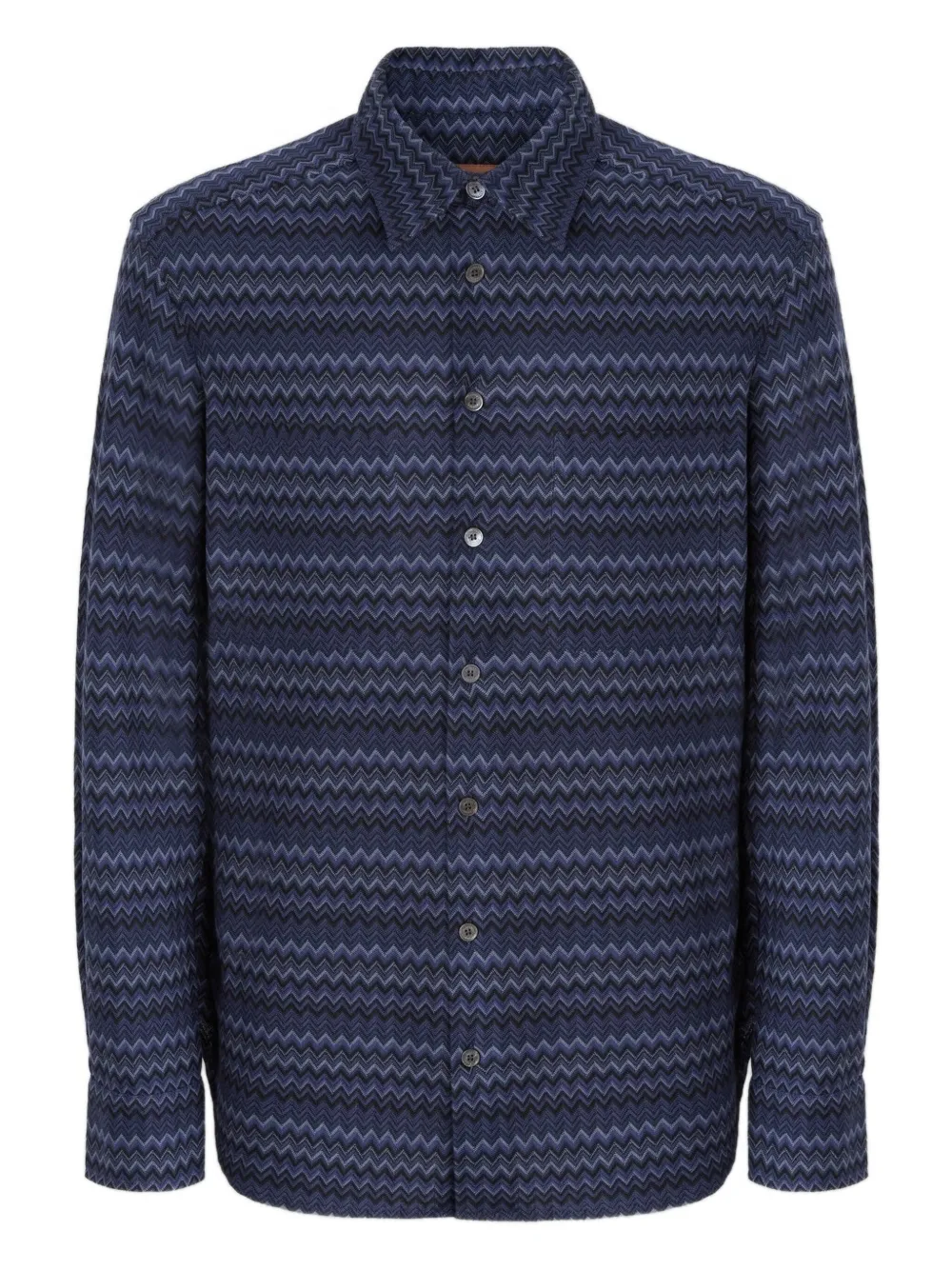 Хлопковая рубашка с шевронным узором Missoni, синий
Хлопковая рубашка с шевронным узором Missoni, синий