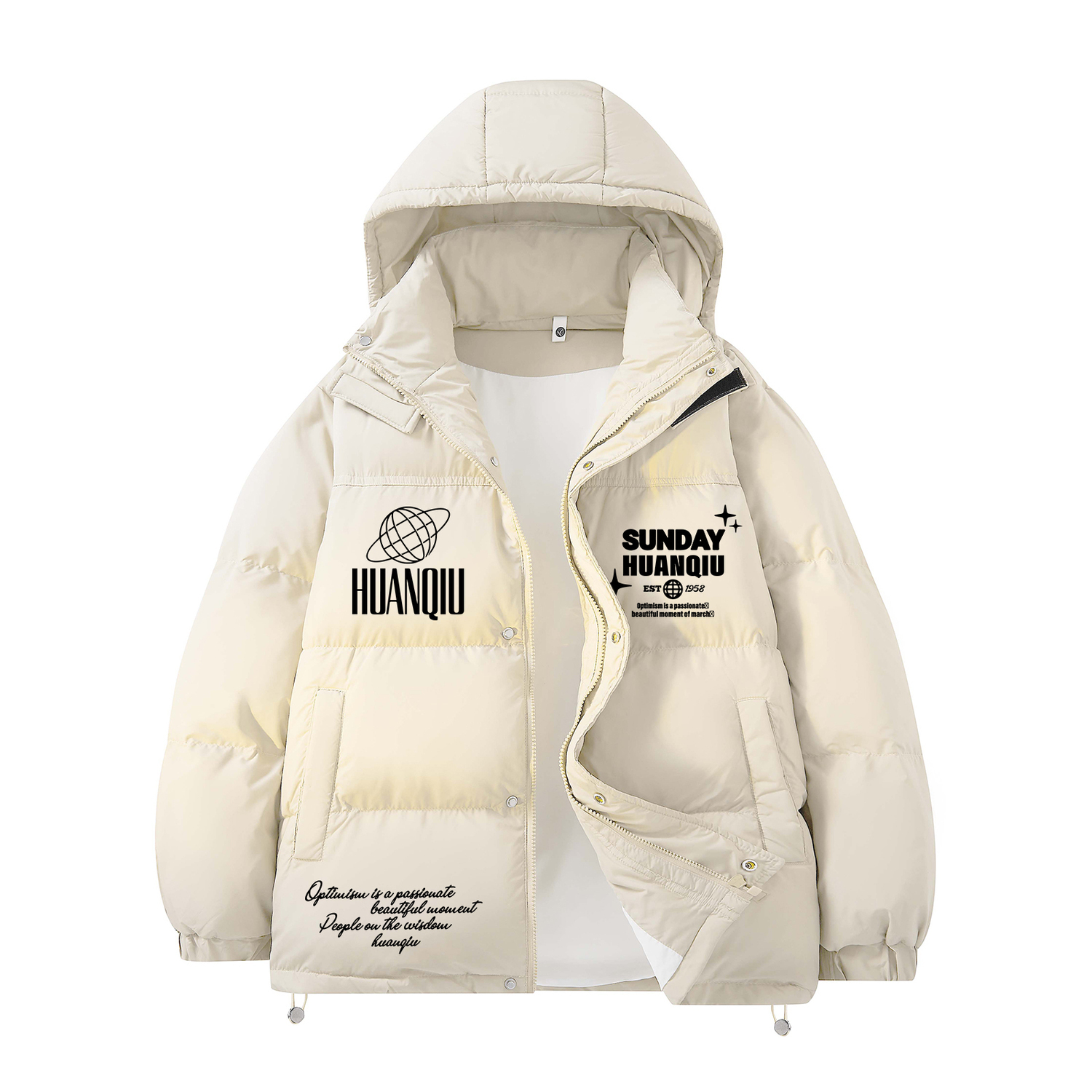 Пуховик Unisex с капюшоном утепленный HUANQIU, бежевый оранжевый
Пуховик Unisex с капюшоном утепленный HUANQIU, бежевый оранжевый