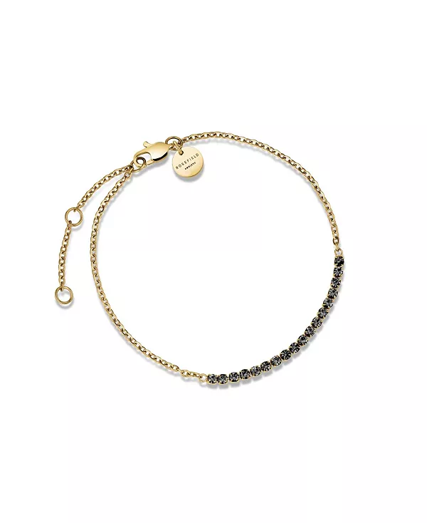 Теннисный браслет из нержавеющей стали с покрытием из 14-каратного желтого золота Rosefield, gray
Теннисный браслет из нержавеющей стали с покрытием из 14-каратного желтого золота Rosefield, gray