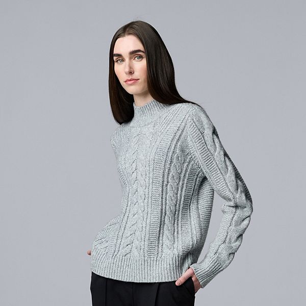 Женский свитер с косичкой на воротнике Simply Vera Vera Wang, Dark Gray Fox Heather
Женский свитер с косичкой на воротнике Simply Vera Vera Wang, Dark Gray Fox Heather