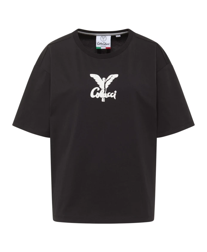 Футболка оверсайз с логотипом Carlo Colucci, черный 
Футболка оверсайз с логотипом Carlo Colucci, черный