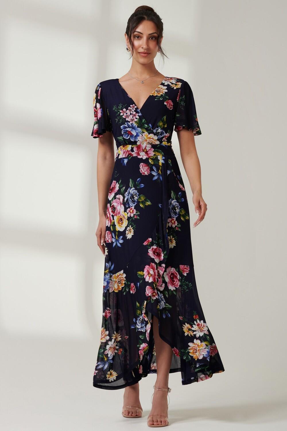 Платье миди из сетки с оборкой и глубоким подолом Jolie Moi, синий
Платье миди из сетки с оборкой и глубоким подолом Jolie Moi, синий