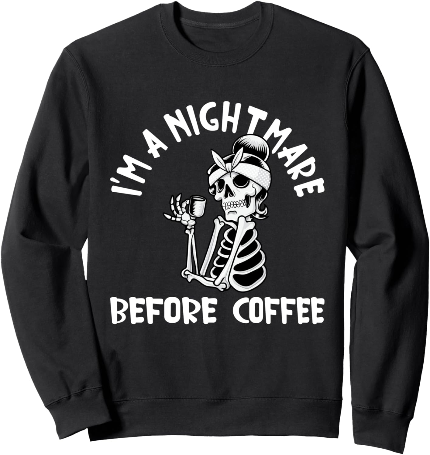 Забавная толстовка на Хэллоуин и Рождество Я - кошмар перед кофе Funny Halloween Costume Holiday Party Gift Store, черный
Забавная толстовка на Хэллоуин и Рождество Я - кошмар перед кофе Funny Halloween Costume Holiday Party Gift Store, черный