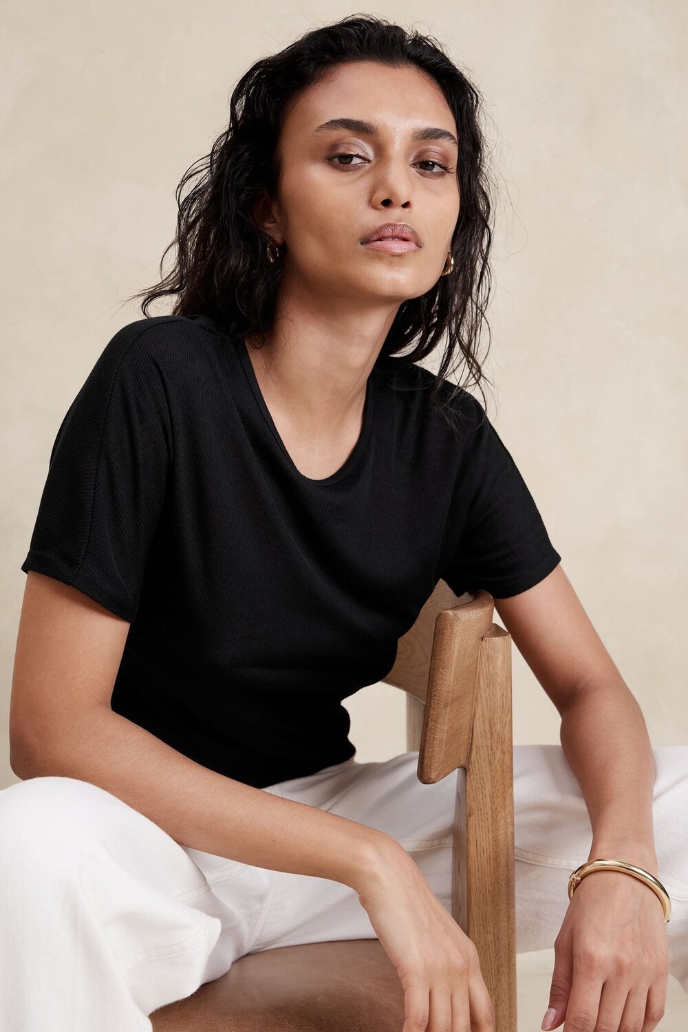 Прозрачная футболка в рубчик с круглым вырезом Banana Republic, черный
Прозрачная футболка в рубчик с круглым вырезом Banana Republic, черный