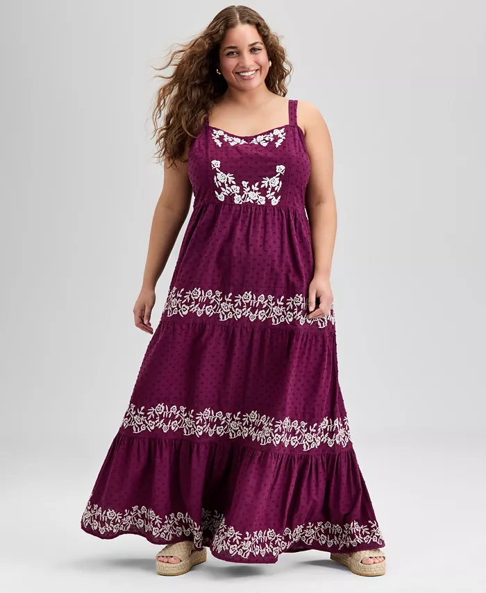 Модное хлопковое платье макси больших размеров с вышивкой в горошек And Now This, красный
Модное хлопковое платье макси больших размеров с вышивкой в горошек And Now This, красный