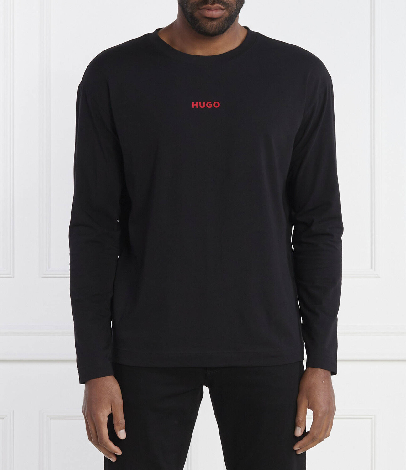 Лонгслив Hugo Bodywear Linked LS-Shirt, черный 
Лонгслив Hugo Bodywear Linked LS-Shirt, черный