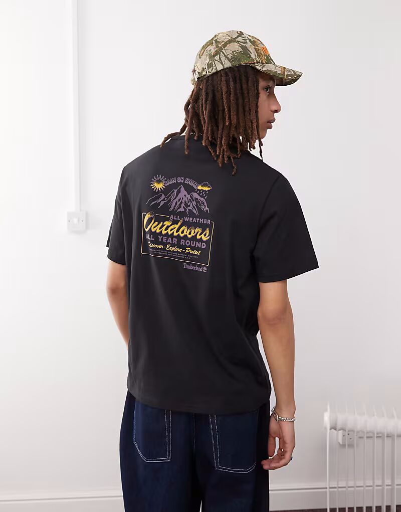 Футболка Timberland с принтом горного пейзажа черного цвета
Футболка Timberland с принтом горного пейзажа черного цвета