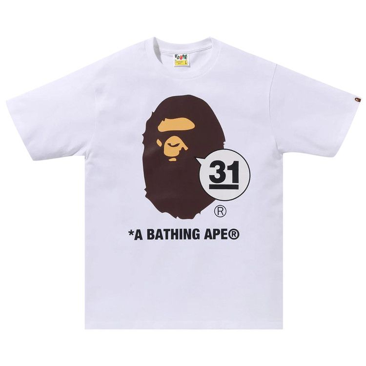 Футболка BAPE A Bathing Ape 31st Anniv. Ape Head Tee 'Wihte'
Футболка BAPE A Bathing Ape 31st Anniv. Ape Head Tee 'Wihte'