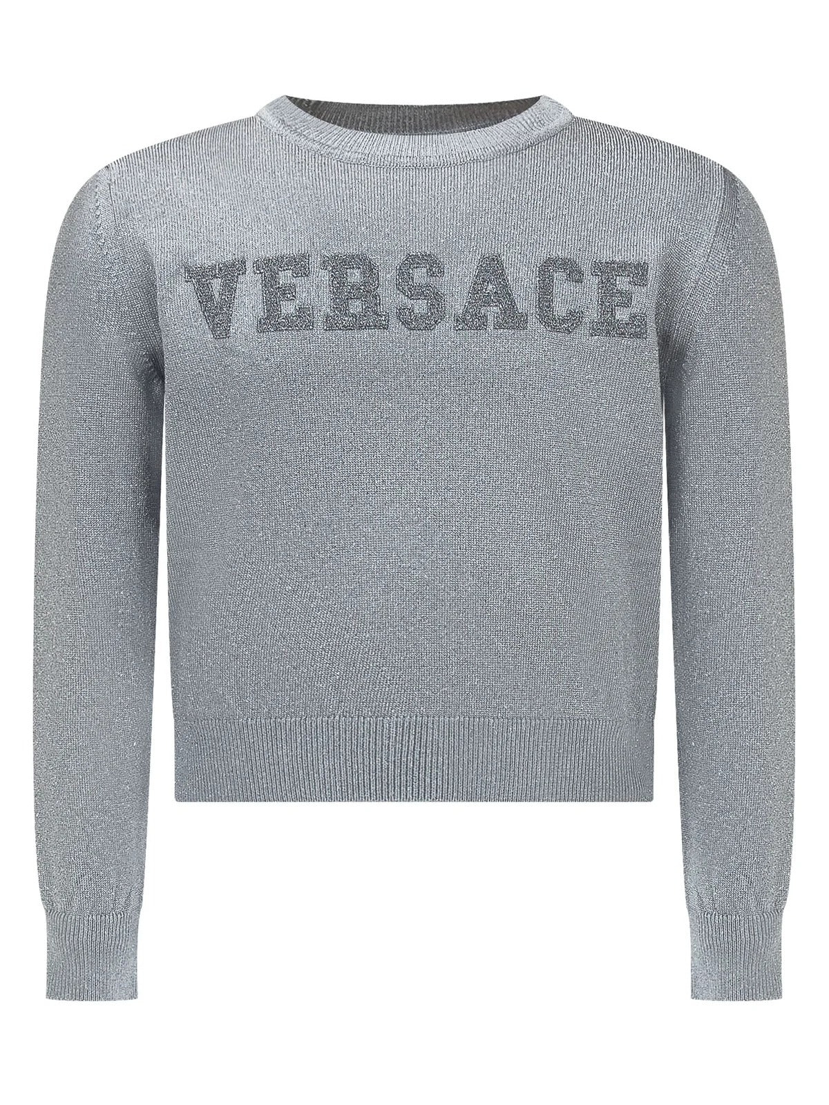 Металлический свитер с вышитым логотипом Young Versace Kids, размер 4 года, серый
Металлический свитер с вышитым логотипом Young Versace Kids, размер 4 года, серый