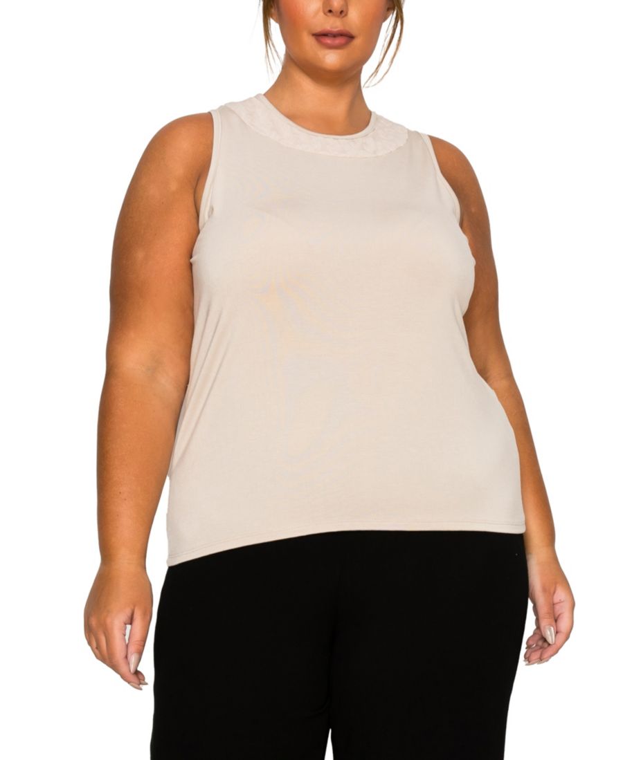 Майка большого размера с контрастным вырезом и рисунком под леопарда COIN 1804, Stone
Майка большого размера с контрастным вырезом и рисунком под леопарда COIN 1804, Stone