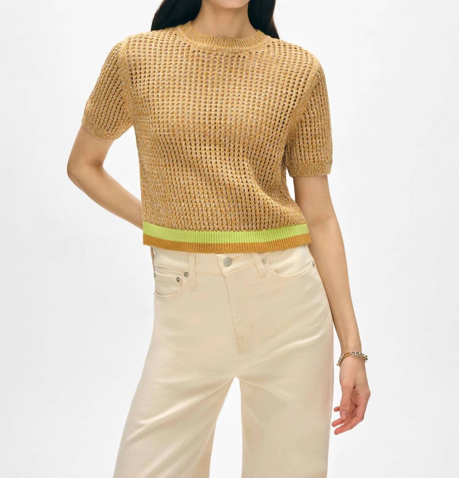 White + Warren Сетчатая футболка бежевого меланжа, Бежевый, White + Warren Сетчатая футболка бежевого меланжа
White + Warren Сетчатая футболка бежевого меланжа, Бежевый, White + Warren Сетчатая футболка бежевого меланжа