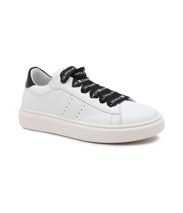 Кроссовки детские Elisabetta Franchi кожаные, белый 
Кроссовки детские Elisabetta Franchi кожаные, белый