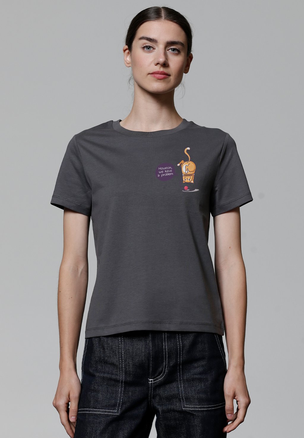 Футболка с принтом FUNNY CAT watapparel, антрацит
Футболка с принтом FUNNY CAT watapparel, антрацит