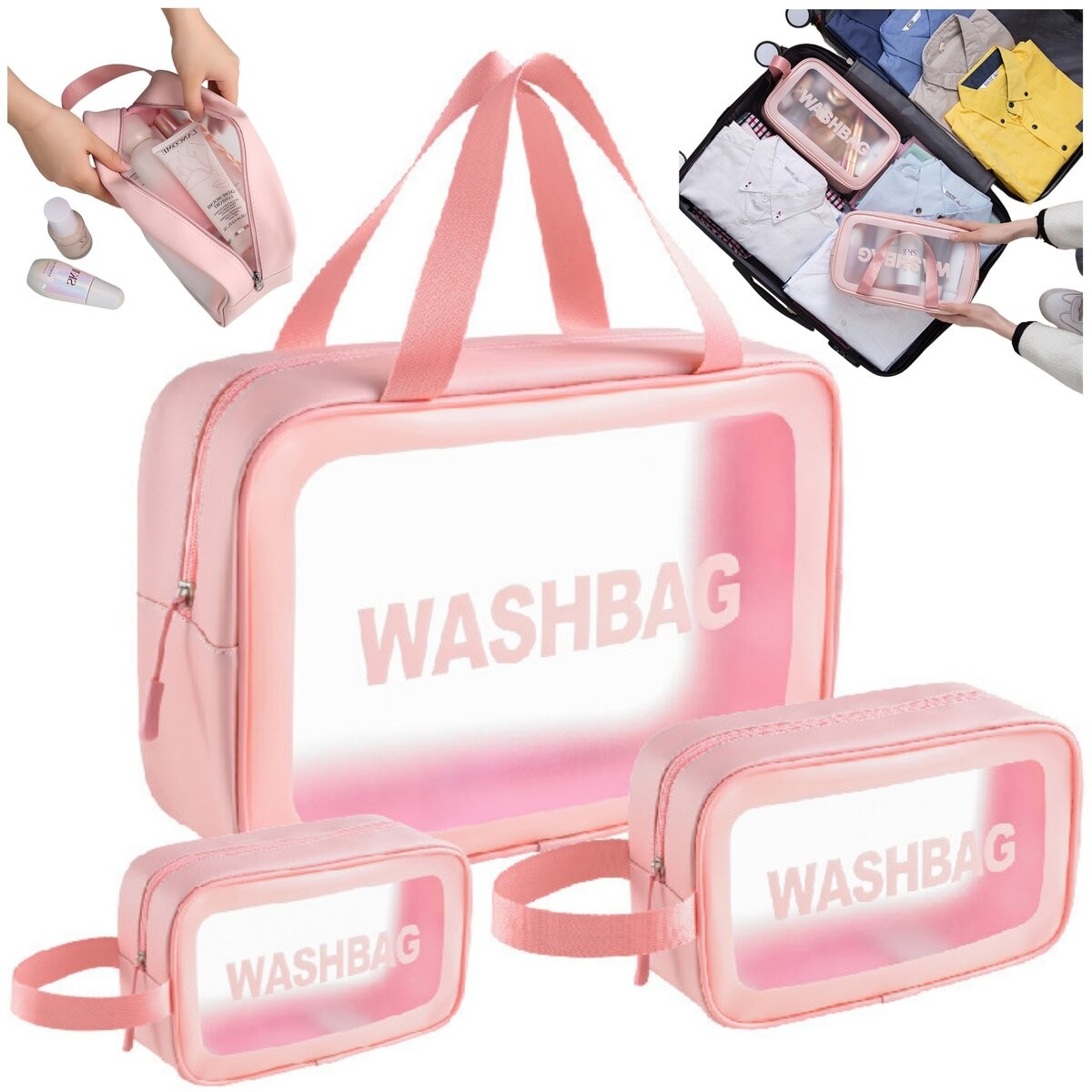 Прозрачный косметичка 3 в 1, дорожный органайзер для самолета Inna marka 
Прозрачный косметичка 3 в 1, дорожный органайзер для самолета Inna marka