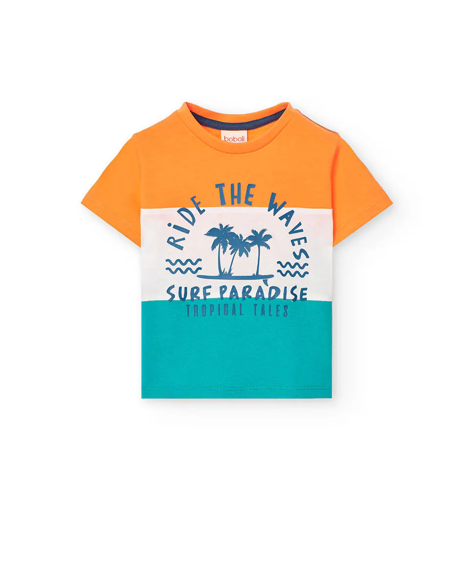 Футболка в стиле колор-блок для мальчика с рисунком спереди Boboli, многоцветный
Футболка в стиле колор-блок для мальчика с рисунком спереди Boboli, многоцветный