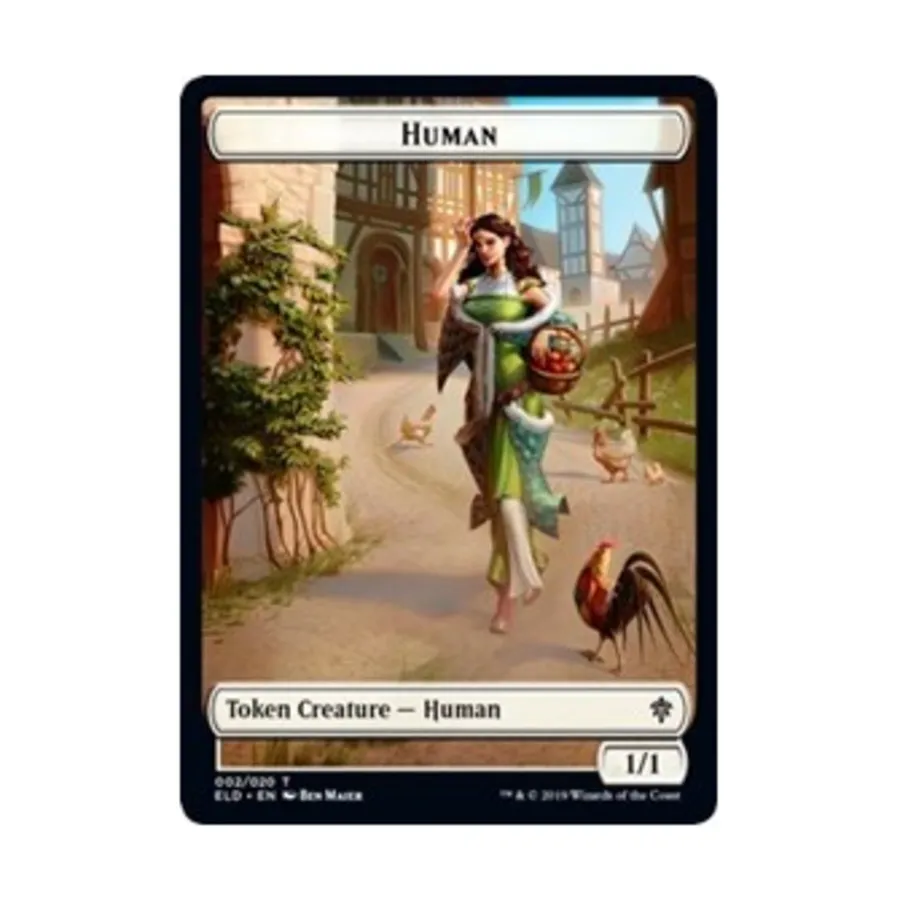 CCG Жетон человека (T), MTG - Throne of Eldraine 
CCG Жетон человека (T), MTG - Throne of Eldraine