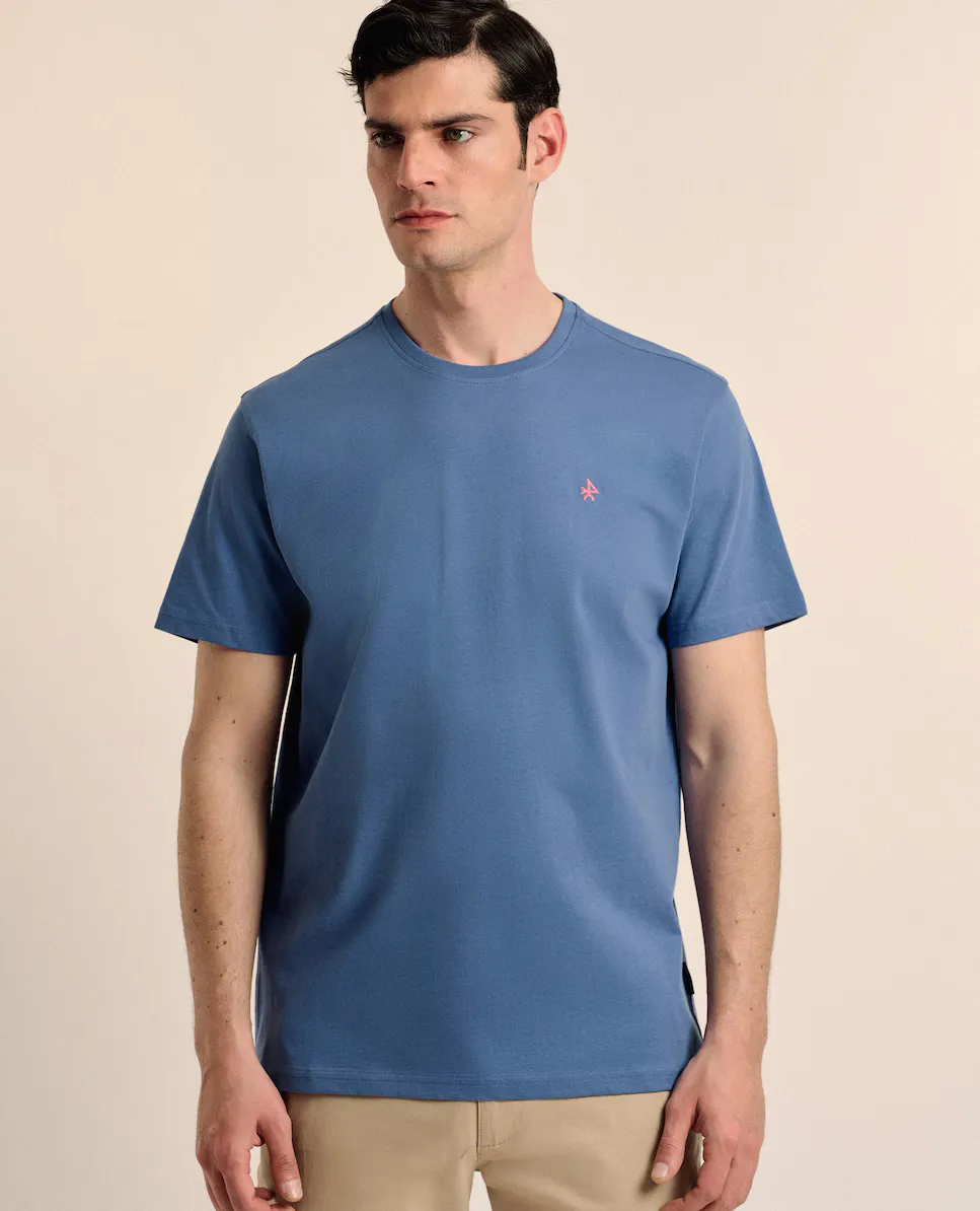 Классическая однотонная мужская футболка с коротким рукавом Valecuatro, индиго
Классическая однотонная мужская футболка с коротким рукавом Valecuatro, индиго