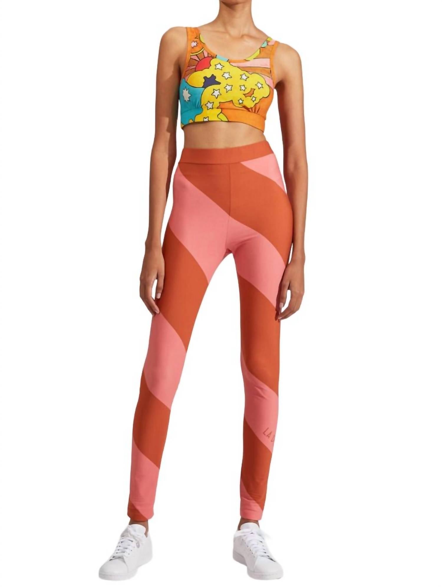 Полосатые леггинсы розово-коричневого цвета LA DOUBLE J
Полосатые леггинсы розово-коричневого цвета LA DOUBLE J