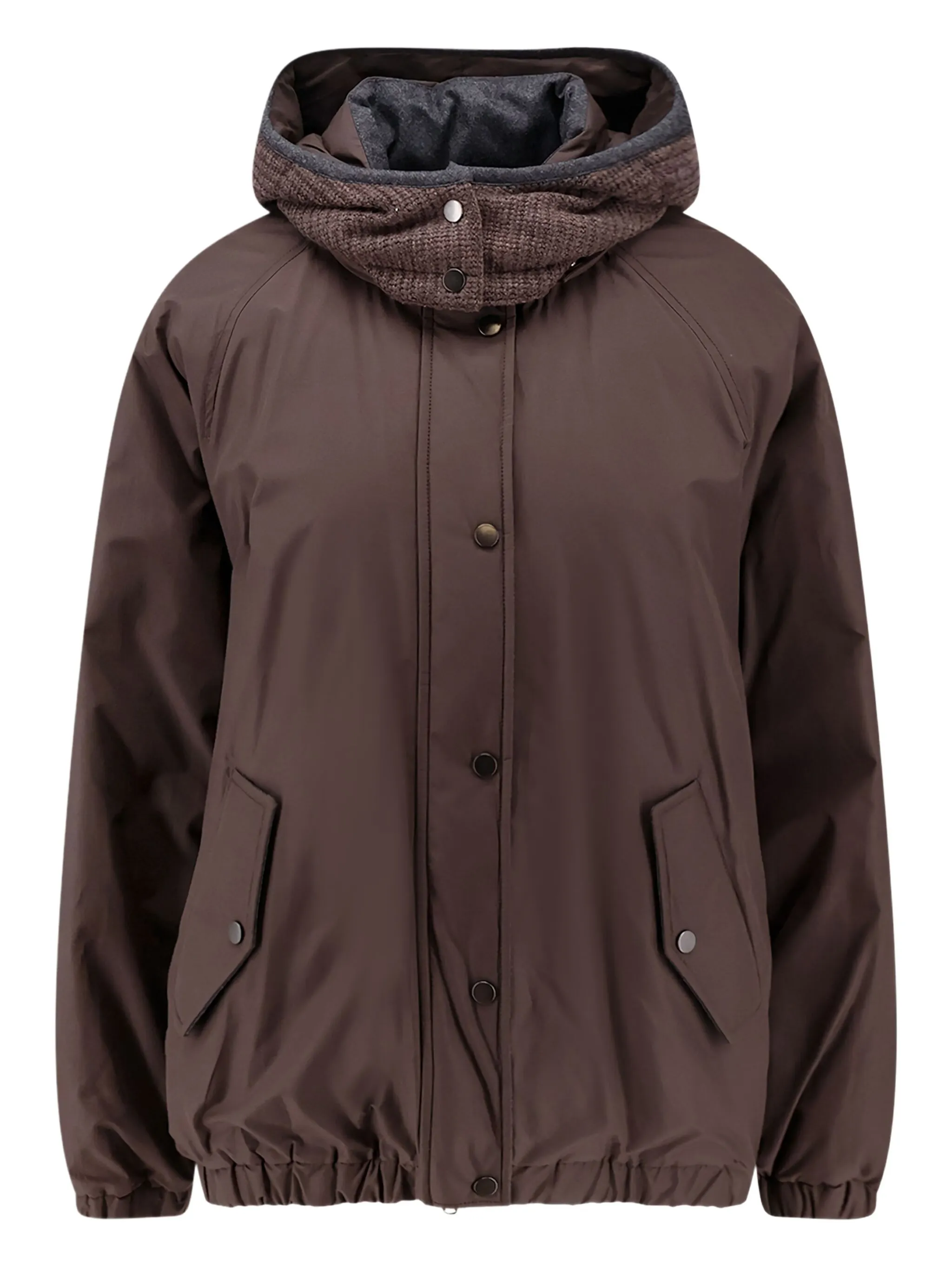 Бомбер со съемным капюшоном Brunello Cucinelli, коричневый
Бомбер со съемным капюшоном Brunello Cucinelli, коричневый