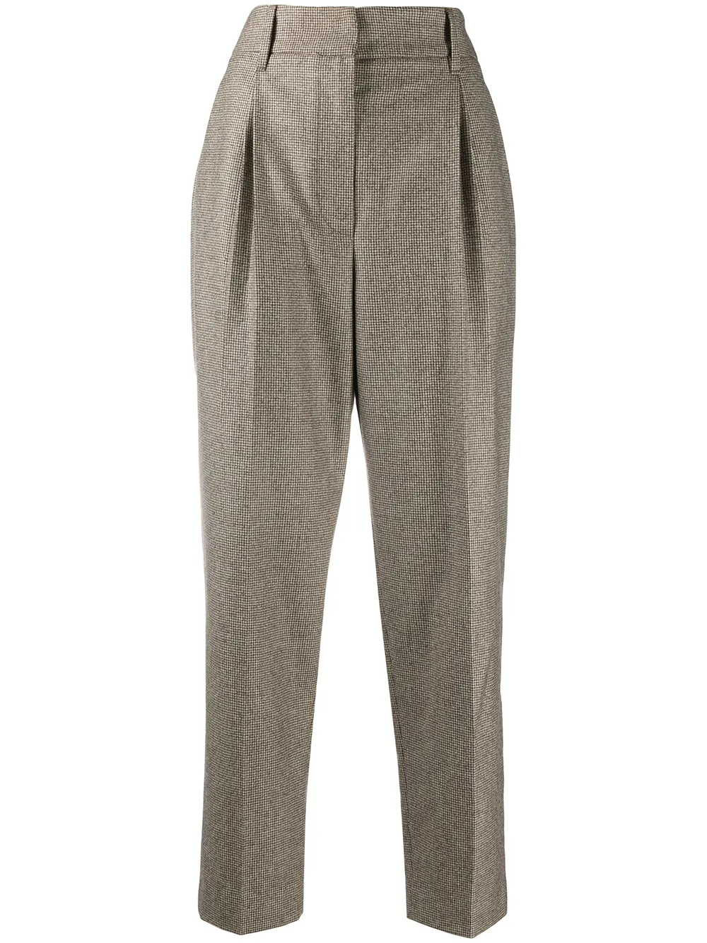Брюки в ломаную клетку с завышенной талией Brunello Cucinelli, коричневый
Брюки в ломаную клетку с завышенной талией Brunello Cucinelli, коричневый