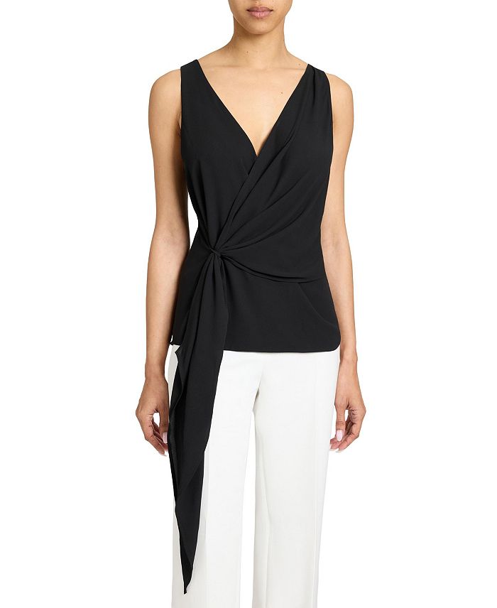 ДАННА Топ без рукавов с запахом из струящегося крепа Santorelli, черный
ДАННА Топ без рукавов с запахом из струящегося крепа Santorelli, черный